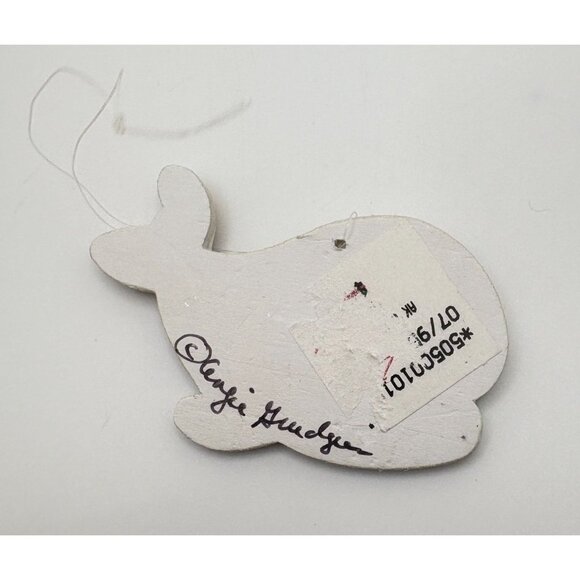 Vintage Whale Shaped Alaska Map Christmas Tree Ornament Anchorage - Picture 2 of 6